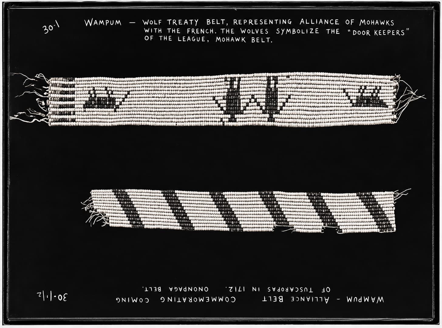 Wampum treaty belts