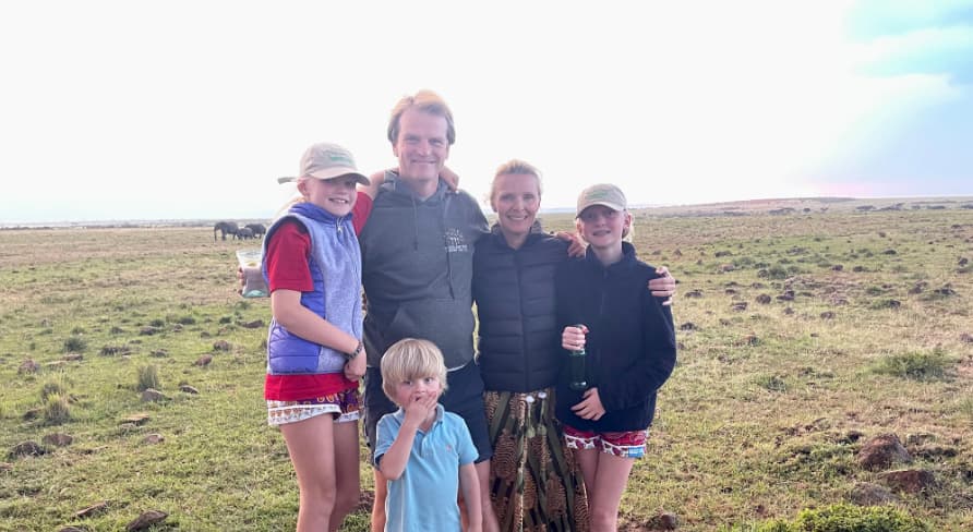 Chris Alexander and his family during their time in Toronto and Nairobi